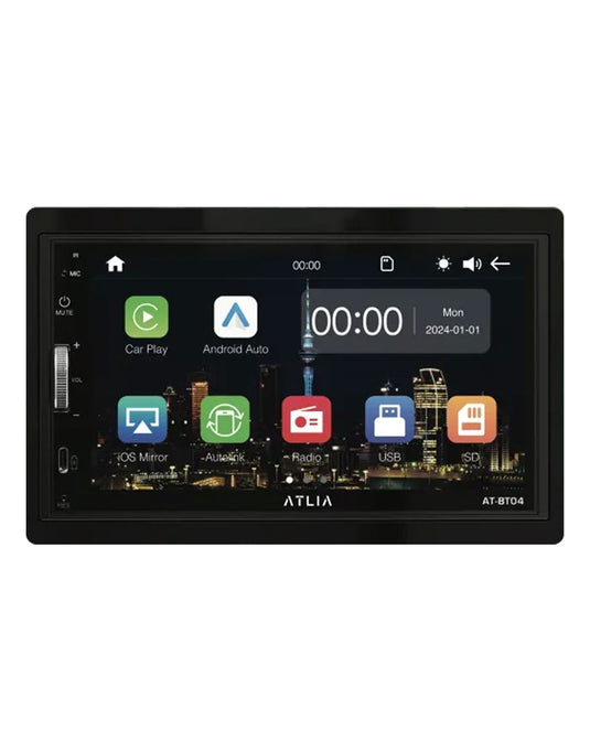 ATLIA-BT04 7-inch Apple Wired Car Play & Android Car Stereo - Black (Brand New)