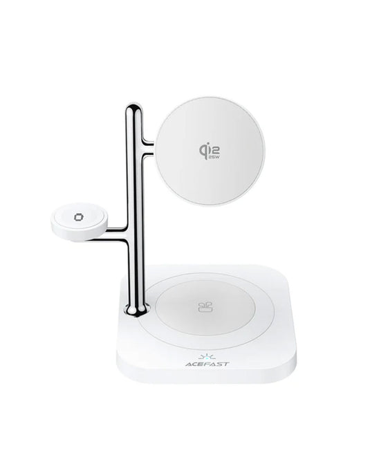 Acefast 3-in-1 Magnetic Wireless Charger 32.5W Night Ambient Light (E39) - White