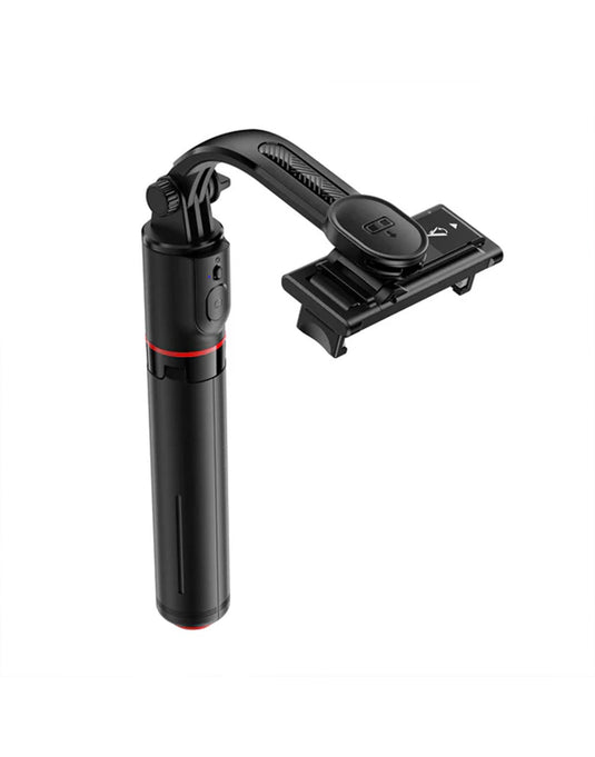 Acefast 1.05m Selfie Stick with Drop-to-Open Tripod | Portable Aluminum Stand with Bluetooth Remote (E42) - Black