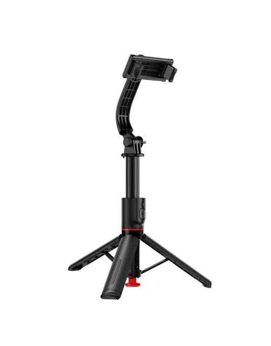 Acefast 1.05m Selfie Stick with Drop-to-Open Tripod | Portable Aluminum Stand with Bluetooth Remote (E42) - Black