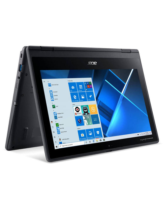Acer Travel Mate Spin B311RN-32 11.6-inch Intel Celeron N6000 4GB 128GB @1.10GHz Windows 11 Home Laptop 2 in 1 Touch Screen - Black