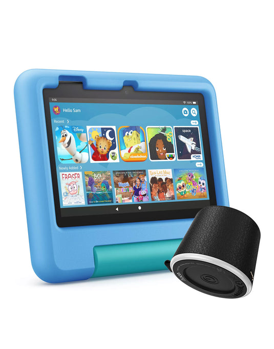 Amazon Fire 7 (2023) 16GB Kids Tablet - Blue (Brand New) + Bluetooth Speaker (HC49) (Bundle Deal)