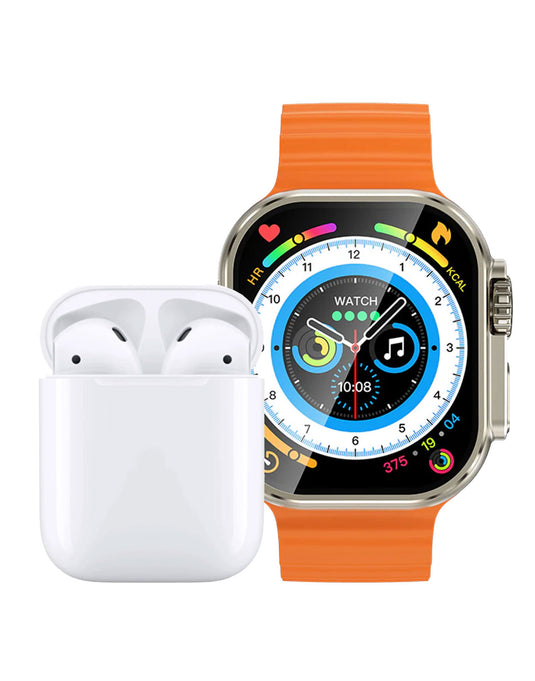 Apple AirPods 2 - White (Very Good - Reconditioned) + Smart Sports Y23 Ultra