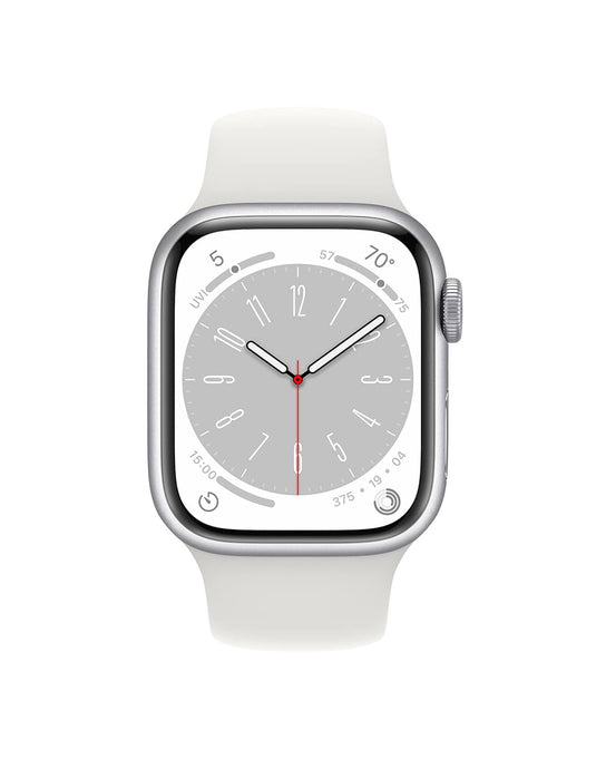 Apple Watch Series 8 41MM GPS Aluminium With White Sport Band - Silver