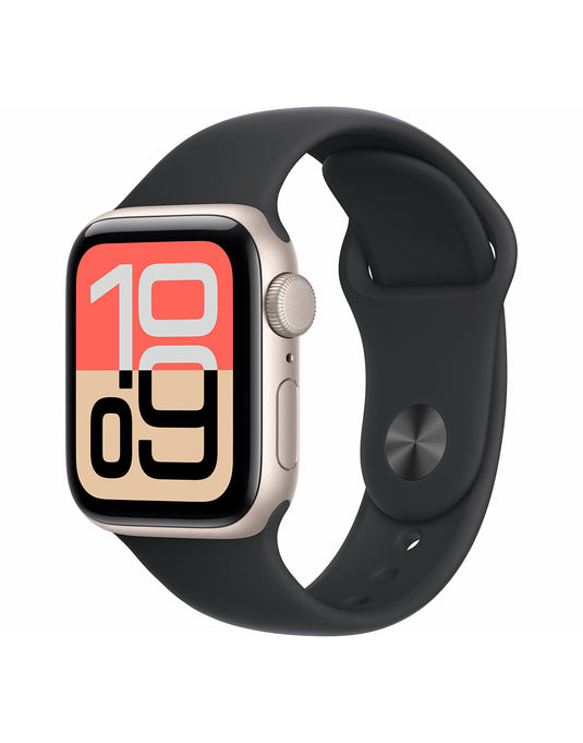 Apple Watch Series SE (Gen 2) 44mm GPS - Starlight With Black Strap