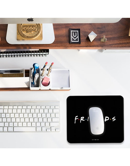 Friends Mouse Pad For PC, Computer Mouse Mat, Non-Slip - Black