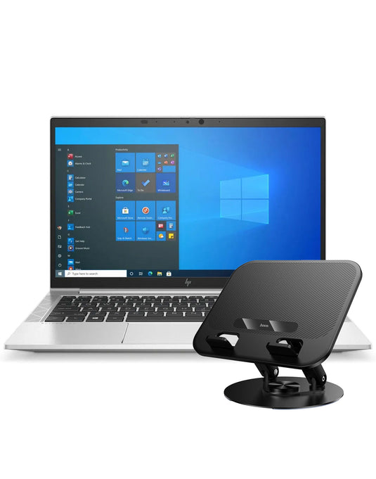 HP EliteBook 830 G8 13.3-inch i5 11th Gen 16GB 256GB @2.60GHz Windows 11 Pro Laptop - Silver (Good Pre-Owned) + Foldable Laptop & Tablet Stand (HD14) (Bundle Deal)