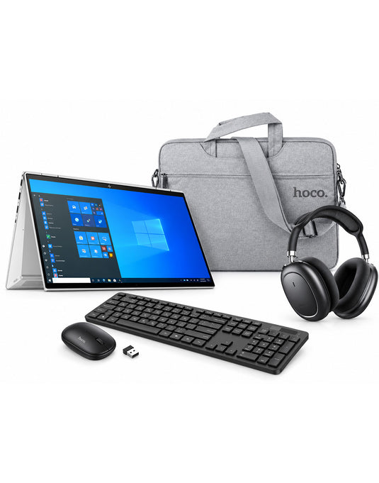 HP Elitebook X360 1040 G8 14-inch i7 11th Gen 16GB 512GB Windows 11 Pro Laptop (Good-Refurbished) + Bluetooth Headset W68, Laptop Bag, Keyboard Mouse (GM17) - Bundle