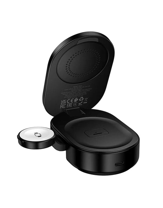 Hoco 25W 3-in-1 Magnetic Wireless Fast Charger, With Compact Foldable Design (CQ23)