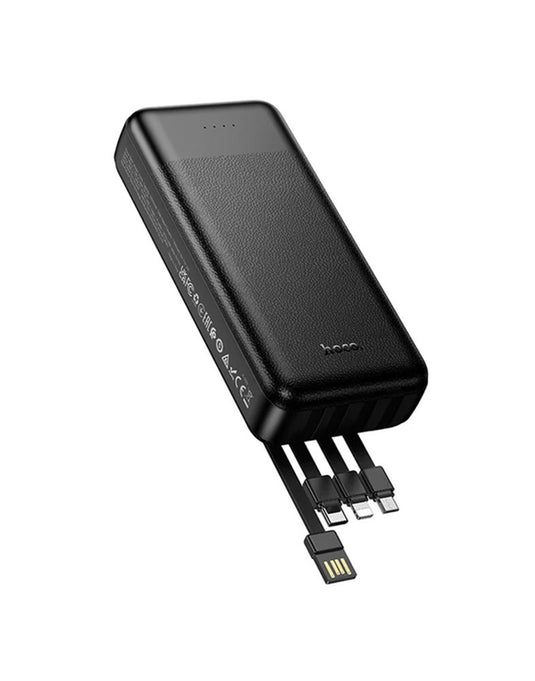 Hoco 2A Power Bank 2 Inputs, 5 Outputs, 4 Built-in Cables (20000mAh) (J163A)