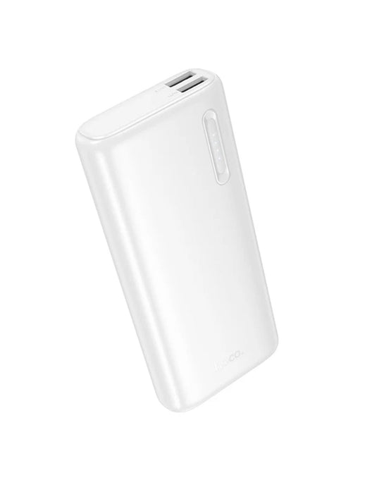 Hoco 2A Slim Power Bank Dual Input, Dual USB-A Output (10000mAh) (J158A) - White
