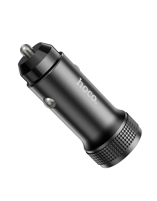 Hoco Z49B Aluminum Super Fast Car Charger PD+QC 38W - Black (Brand New)