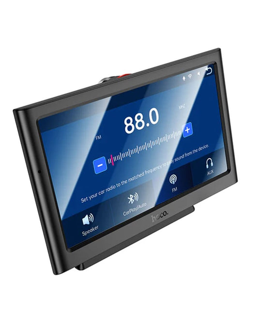 Hoco 7-inch Car Portable Screen w/ Wireless Apple Car Play, Wireless Android Auto, Screen Mirroring (HU2) - Black