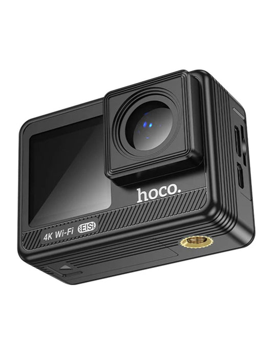 Hoco Action Sports Camera 4K 2160P/60FPS Dual Screen (DV102) - Black