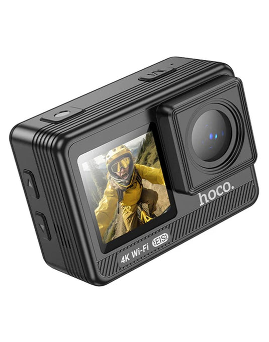 Hoco Action Sports Camera 4K 2160P/60FPS Dual Screen (DV102) - Black
