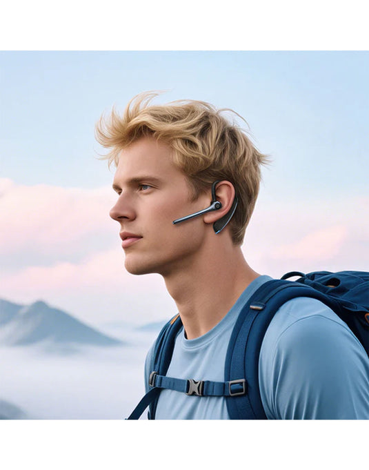 Hoco Bluetooth Single Earphone with Dual-Mic ENC Noise Cancelling (E90) - Black