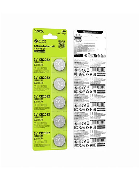 Hoco Button Cell Battery CR2032 - 5pcs Pack (JA6/JA7)