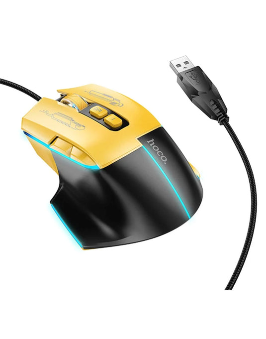 Hoco Ergonomic 7-Button Wired Gaming Mouse With LED Light, 3600 DPI (GM31)