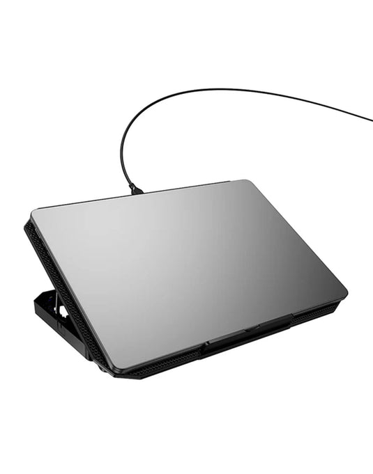 Hoco Ergonomic Laptop Stand with Cooling Fan for 12-17-inch Laptops (GA4) - Black