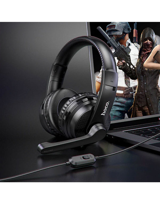 Hoco Gaming Headset w/ Mic (W103) - Black