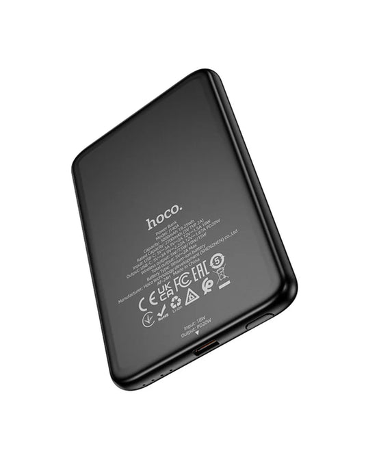 Hoco Magnetic 20W PD+QC Wireless Charging Power Bank (5000mAh) (J140A) - Black