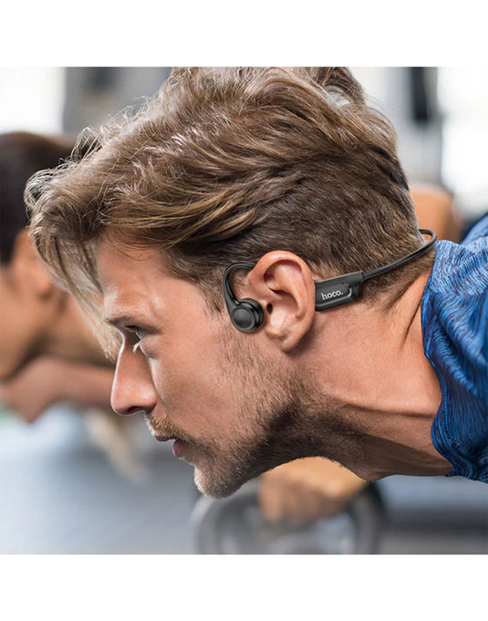 Hoco Open-Ear Bone Conduction Bluetooth Earphone ENC Noise Cancelling (DM43) - Black