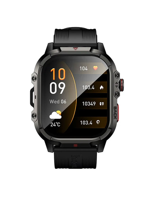 Hoco Rugged Smart Watch With Calling Feature Y45 - Black