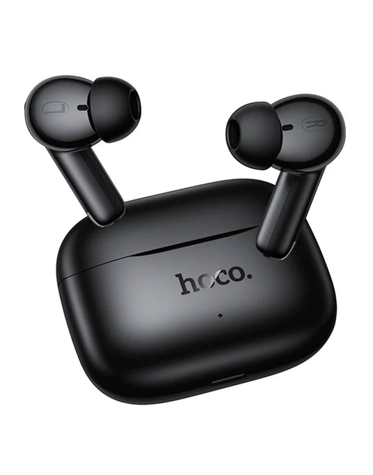 Hoco Semi-In-Ear TWS Earbuds with 7 Hours, Carry Case and Snap Hook (EQ30) - Black