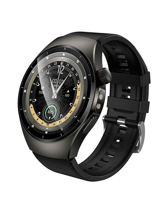Hoco Smart Watch With Calling Feature With 2 Straps (Y40) - Black