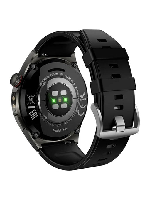 Hoco Smart Watch With Calling Feature With 2 Straps (Y40) - Black