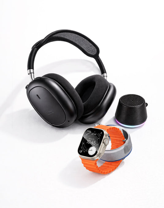 Hoco Smart Watch With Calling Feature (Y42 Ultra) 2 Straps - Orange (Brand New) + Bluetooth Speaker (HC49) + Bluetooth Headset (W68) (Bundle Deal)