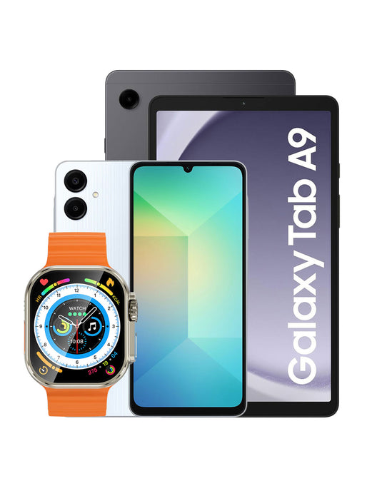 Samsung Galaxy A06 (2024) 4GB 64GB 4G (Brand New) + Galaxy Tab A9 (2023) 8.7-inch 4GB 64GB Wifi Only + Smart Watch (Y23 Ultra) (Bundle Deal)