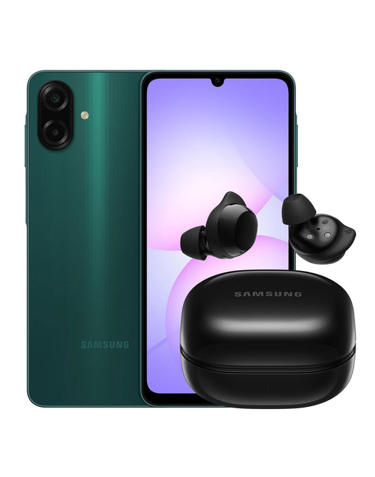 Samsung Galaxy A07 (2025) 4GB 64GB 4G Dual Sim - Green (Brand New) + Galaxy Buds R410 (Bundle Deal)