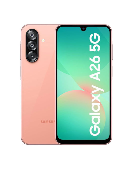 Samsung Galaxy A26 (2025) 6GB 128GB 5G Dual Sim Smart Phone - Peach Pink