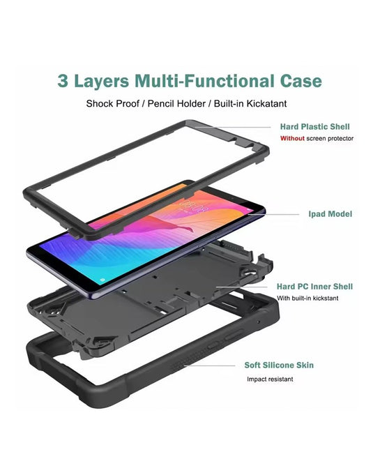 Samsung Tab A9/A11 8.7-inch ShockProof Rugged Armor Case with Kickstand Case