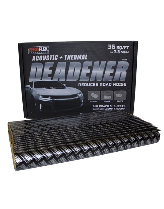 Zeroflex ZFD36B Sound Deadener 9 Sheet Bulk Pack - Black