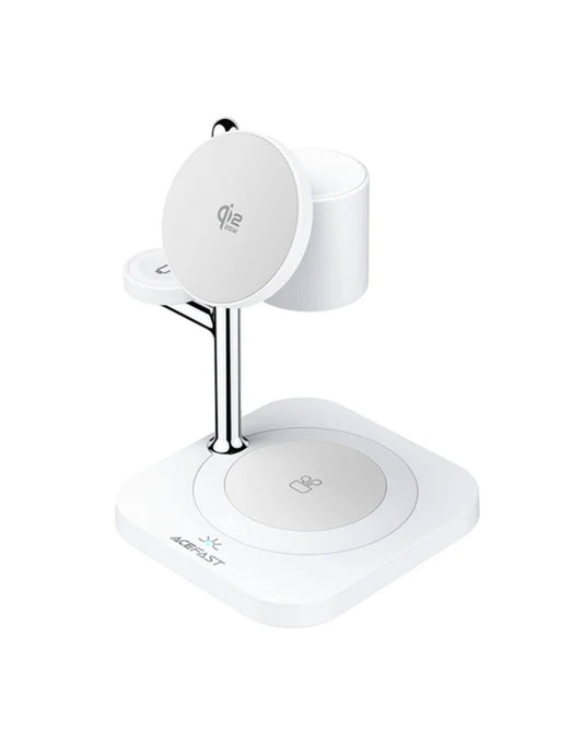Acefast 3-in-1 Magnetic Wireless Charger 32.5W Night Ambient Light (E39) - White