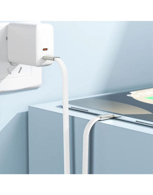 Acefast Ultra-Thin Flat Nylon Braided Fast Charging Cable (C24) Lightning to USB-C (PD 30W) (Brand New)