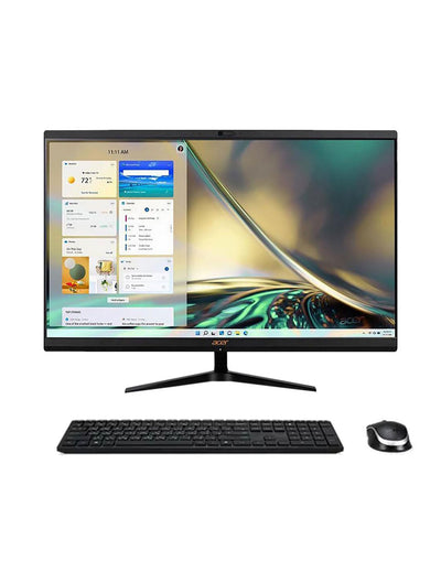 Acer Aspire C27-1655 27-inch i3 11th Gen 8GB 512GB @3.00GHz Windows 11 Home All in One With Keyboard & Mouse - Black  (As New Pre-Owned)