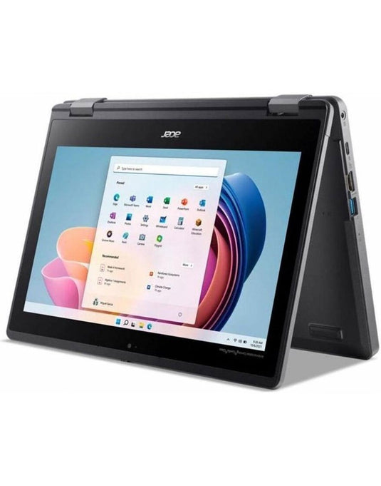 Acer Travel Mate B3 Spin 11.6-inch N200 12th Gen 8GB 256GB @1.00GHz Windows 11 Pro Laptop - Black (As New Pre-Owned)