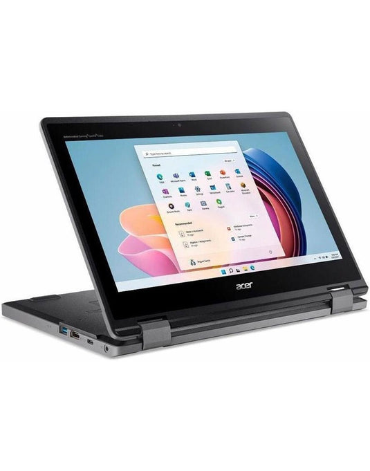 Acer Travel Mate B3 Spin 11.6-inch N200 12th Gen 8GB 256GB @1.00GHz Windows 11 Pro Laptop - Black (As New Pre-Owned)