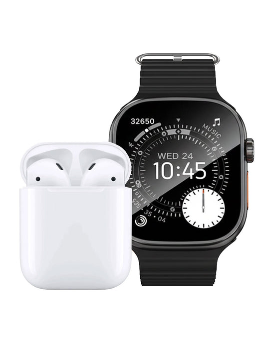 Apple AirPods 2 - White (Very Good - Reconditioned) + Smart Sports Y23 Ultra (Bundle Deal)