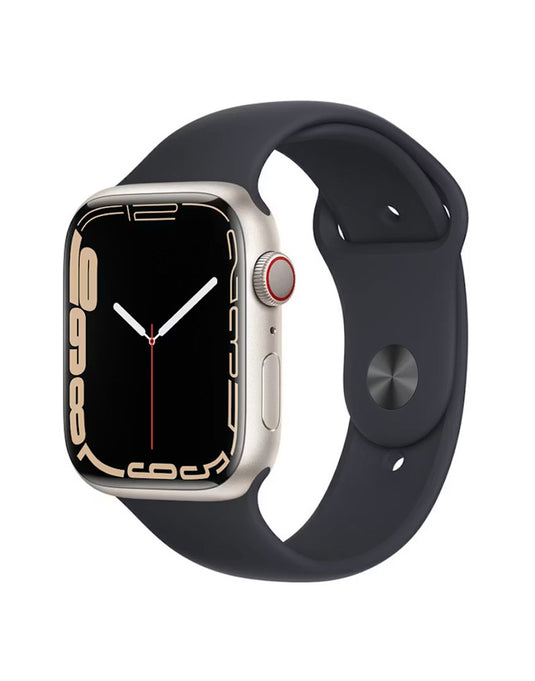 Apple Watch Series 7 GPS 41MM Aluminum with Black Band - Starlight