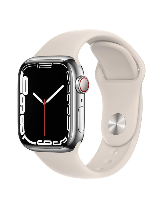 Apple Watch Series 7 GPS 41MM Aluminum with White Band 32GB - Starlight