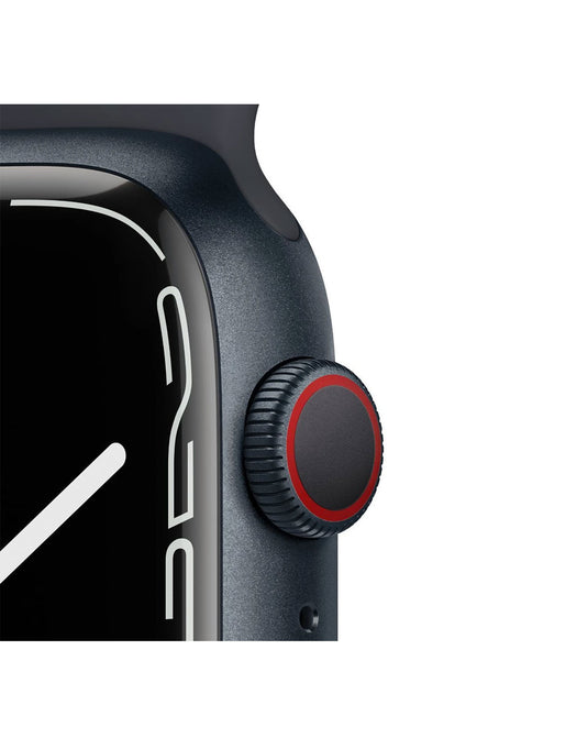 Apple Watch Series 7 Aluminum 45MM GPS + Cellular Black Strap - Midnight