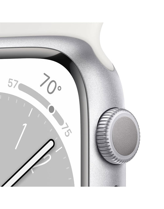 Apple Watch Series 8 Aluminium 41MM GPS + Cellular - Silver (Acceptable-Refurbished)