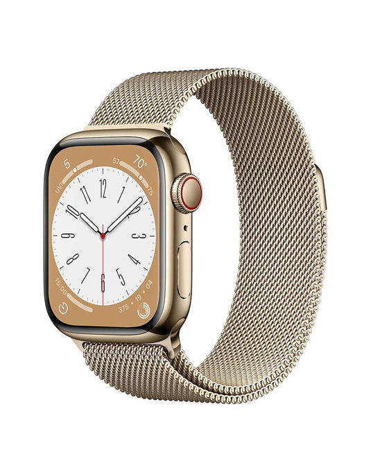 Apple Watch Series 8 45MM GPS + Cellular Gold Stainless Steel Case Stainless Steel Loop A2774