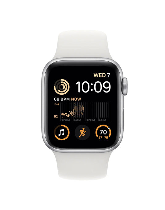 Apple Watch Series SE (Gen 2) 40mm GPS - Silver With White Strap