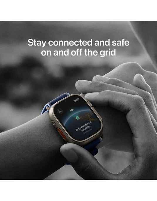 Apple Watch Ultra 1st Gen 49MM GPS + Cellular Natural Titanium With Blue Strap