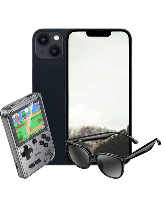 Apple iPhone 13 128GB 5G - Midnight (Very Good-Refurbished) + Game Console (GA40) + Sunglasses (DI87 Max) (Bundle Deal)